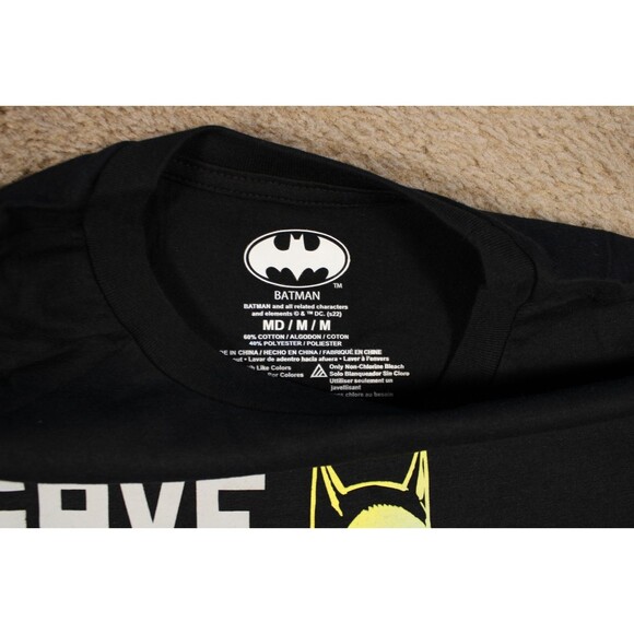 Batman Save the Day Long Sleeve Graphic Tee T-Shirt Boys (Medium) Black NWOT - Picture 3 of 6